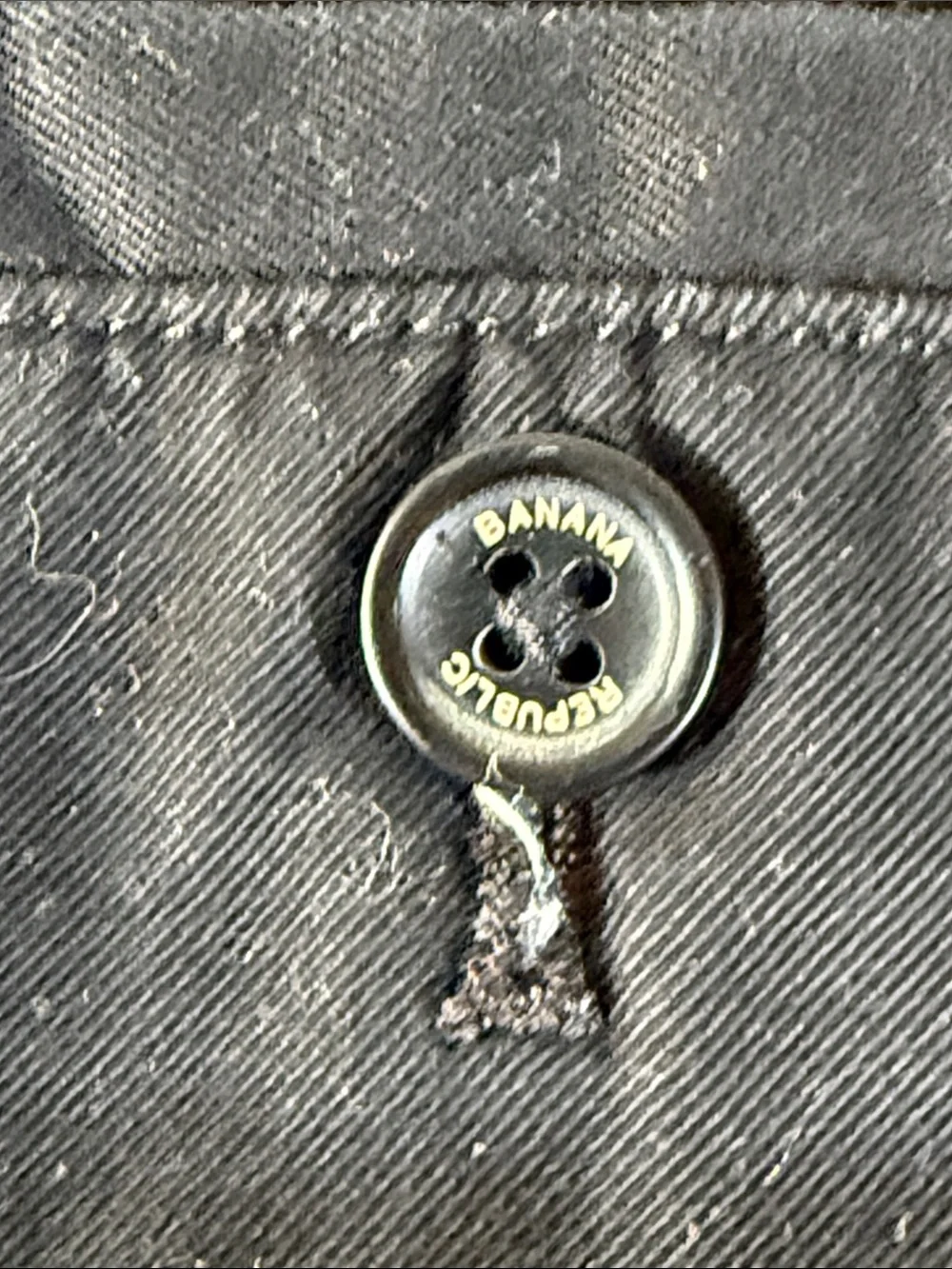 Mens Black Banana Republic Chino Emerson